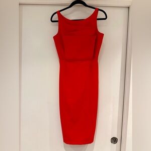 Chic Red Sleeveless Midi Dress